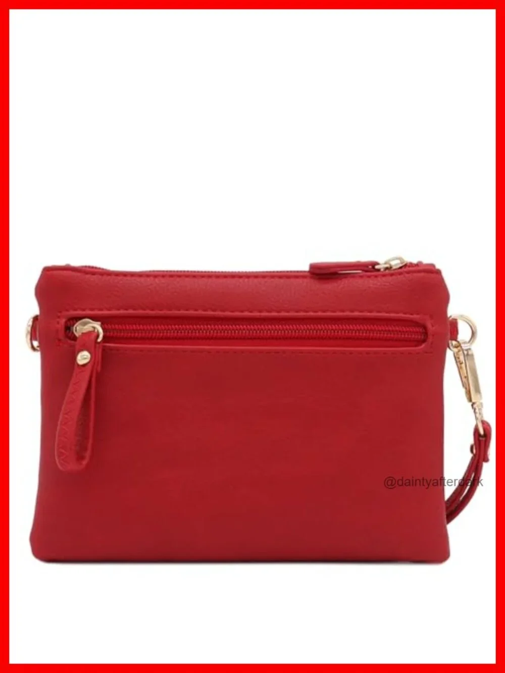 Faux Leather Small Wristlet Crossbody Bag with Wallet Pockets